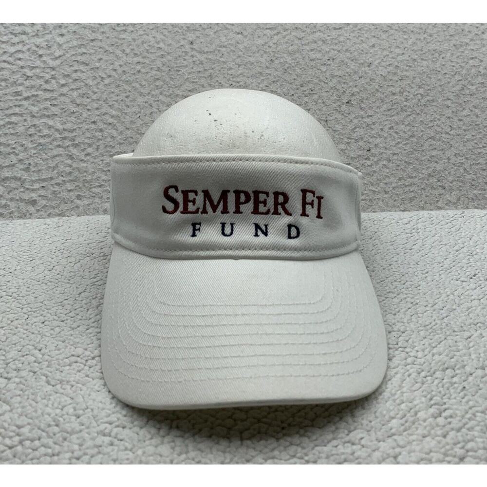 Nike Semper Fi Fund Visor Mens Hook Loop OSFM White Golf Military Marines Army
